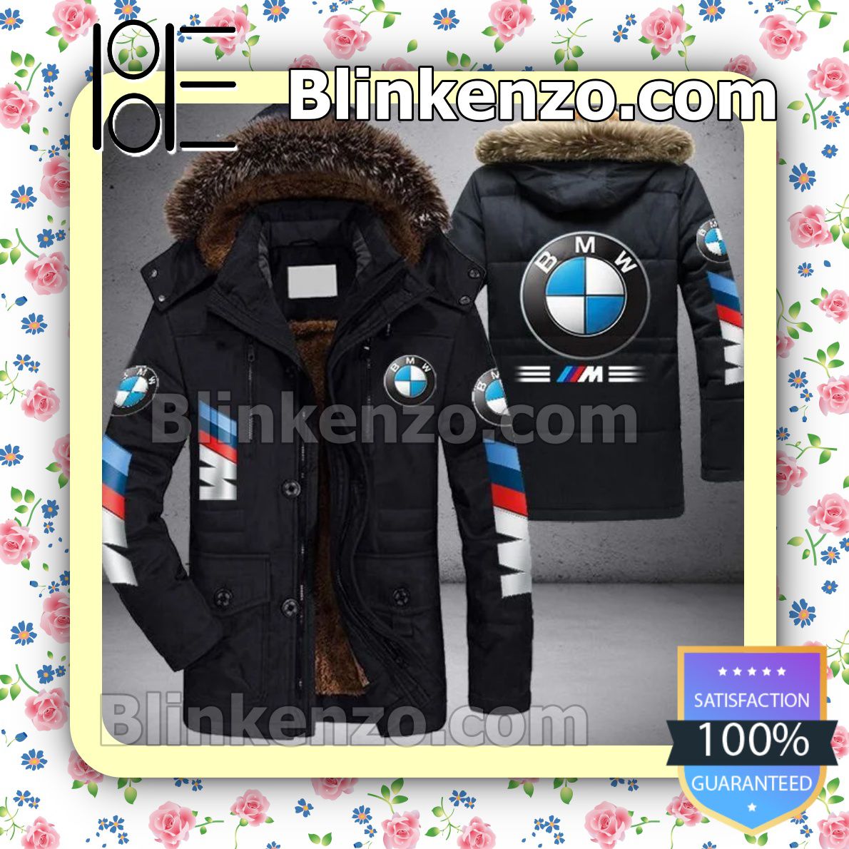 Cheap BMW Motorsport Logo Men Puffer Jacket