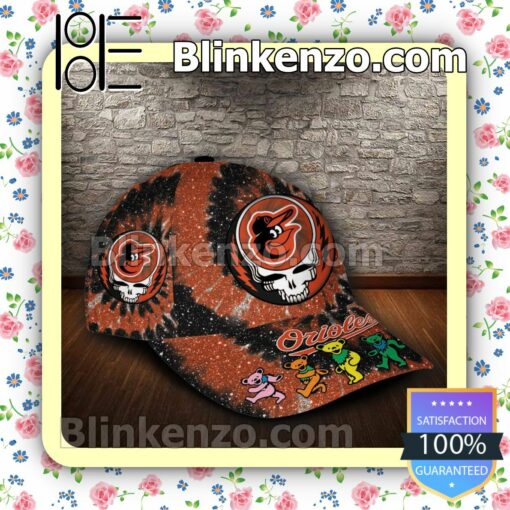 Baltimore Orioles & Grateful Dead Band MLB Classic Hat Caps Gift For Men a