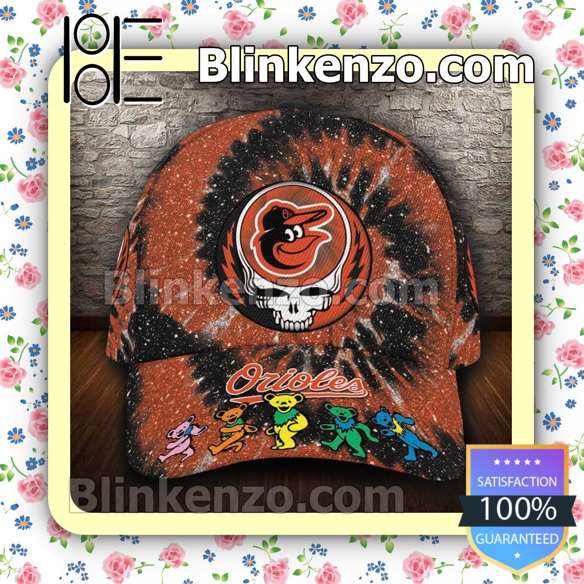 Baltimore Orioles & Grateful Dead Band MLB Classic Hat Caps Gift For Men