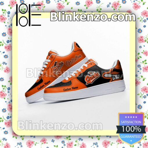 Baltimore Orioles Mascot Logo MLB Baseball Nike Air Force Sneakers b