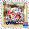 Basset Hound American Flag Classic Caps
