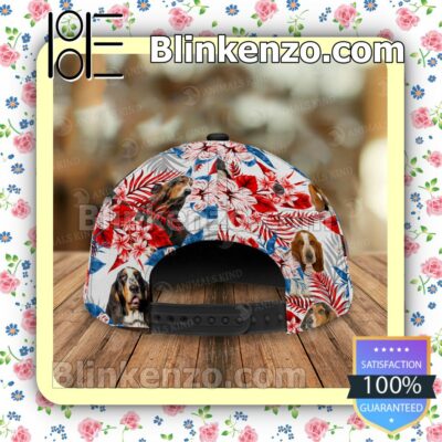 Basset Hound American Flag Classic Caps a