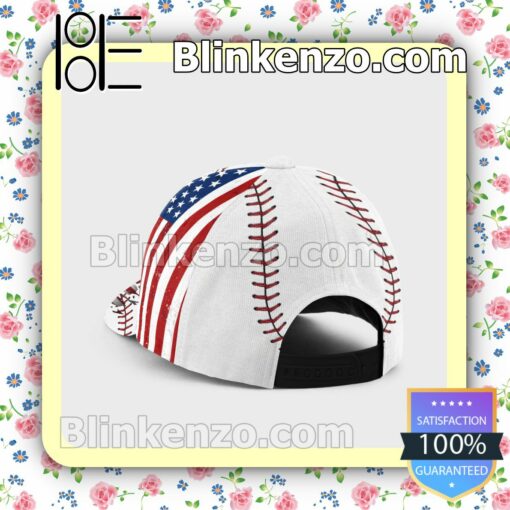 Batting American Flag Pattern Classic Hat Caps Gift For Men a