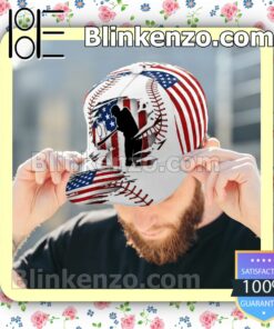 Batting American Flag Pattern Classic Hat Caps Gift For Men b