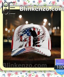Batting American Flag Pattern Classic Hat Caps Gift For Men x