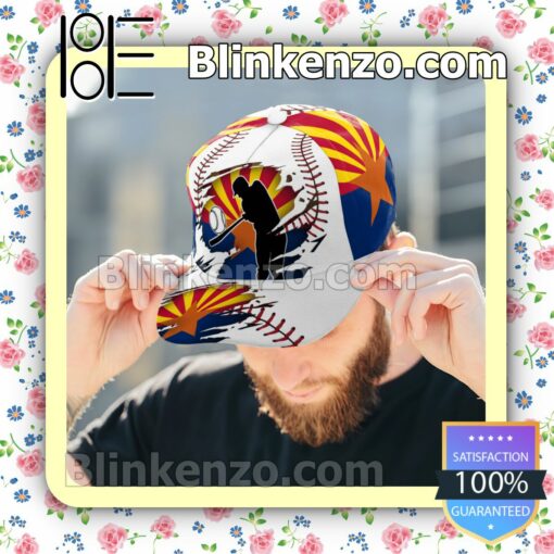 Batting Arizona Flag Pattern Classic Hat Caps Gift For Men b