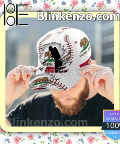 Batting California Flag Pattern Classic Hat Caps Gift For Men b