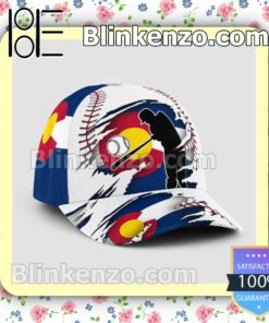 Batting Colorado Flag Pattern Classic Hat Caps Gift For Men