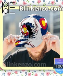 Batting Colorado Flag Pattern Classic Hat Caps Gift For Men b
