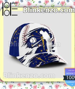Batting Indiana Flag Pattern Classic Hat Caps Gift For Men