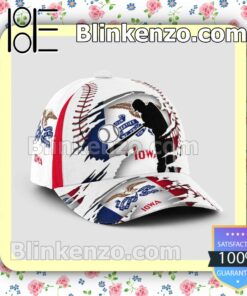 Batting Iowa Flag Pattern Classic Hat Caps Gift For Men