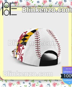 Batting Maryland Flag Pattern Classic Hat Caps Gift For Men a