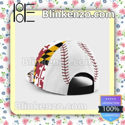 Batting Maryland Flag Pattern Classic Hat Caps Gift For Men a