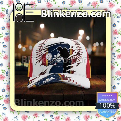 Batting Mississippi Flag Pattern Classic Hat Caps Gift For Men x