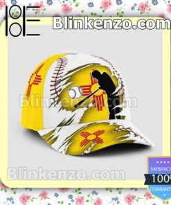 Batting New Mexico Flag Pattern Classic Hat Caps Gift For Men