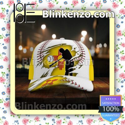 Batting New Mexico Flag Pattern Classic Hat Caps Gift For Men x