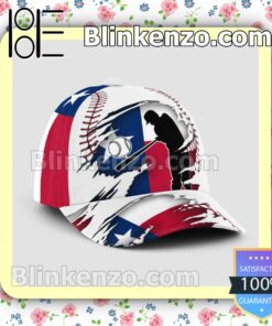 Batting Texas Flag Pattern Classic Hat Caps Gift For Men