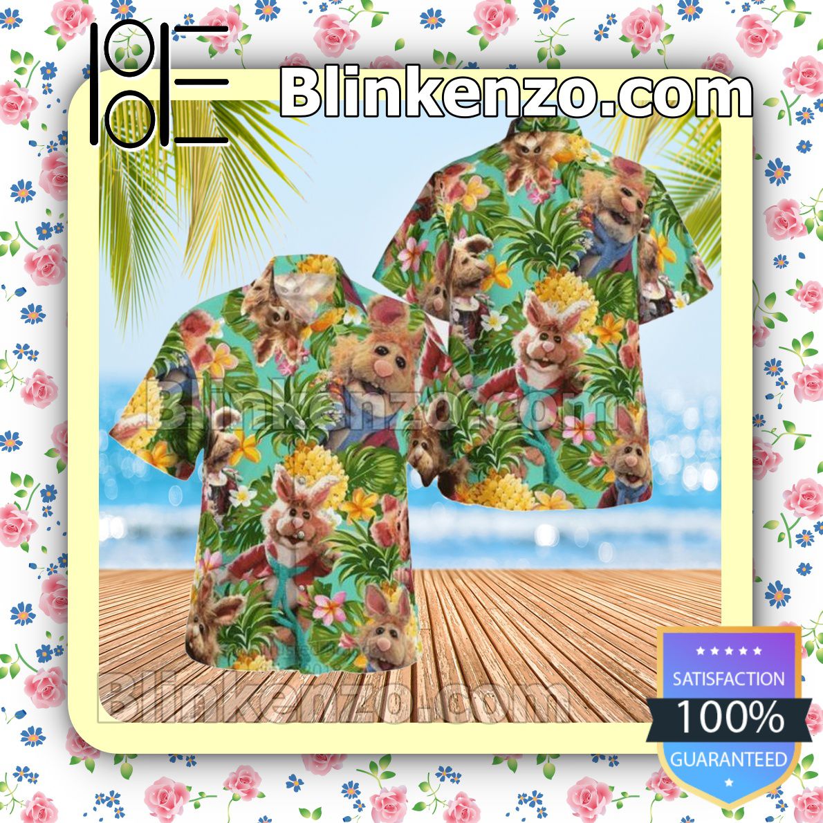 Bean Bunny The Muppet Tropical Pineapple Beach Shirt