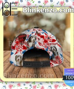 Bearded Collie American Flag Classic Caps a
