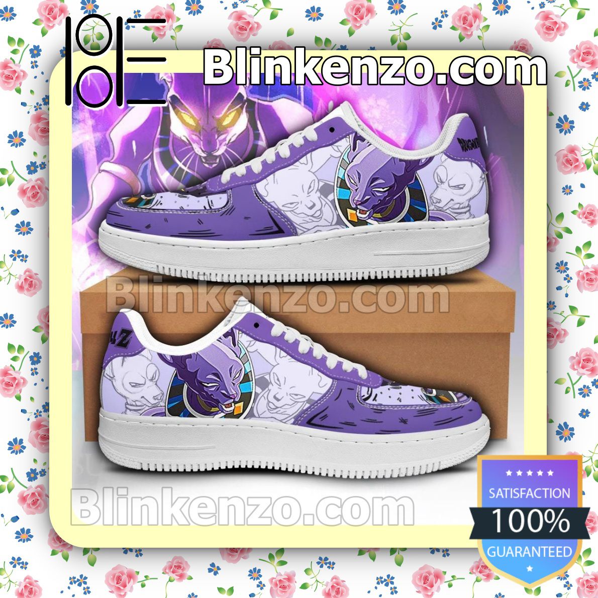 Sale Off Beerus Dragon Ball Anime Nike Air Force Sneakers