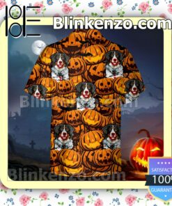 Bernese Mountain Pumpkin Halloween Collar Shirt a