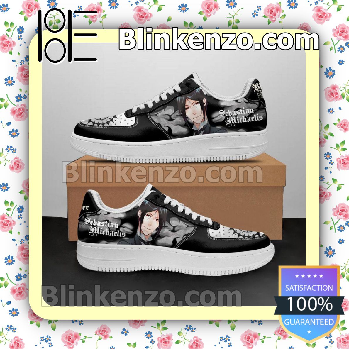 US Shop Black Butler Sebastian Michaelis Anime Nike Air Force Sneakers