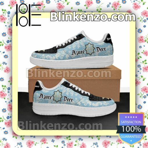 Black Clover Magic Knights Squad Azure Deer Anime Nike Air Force Sneakers