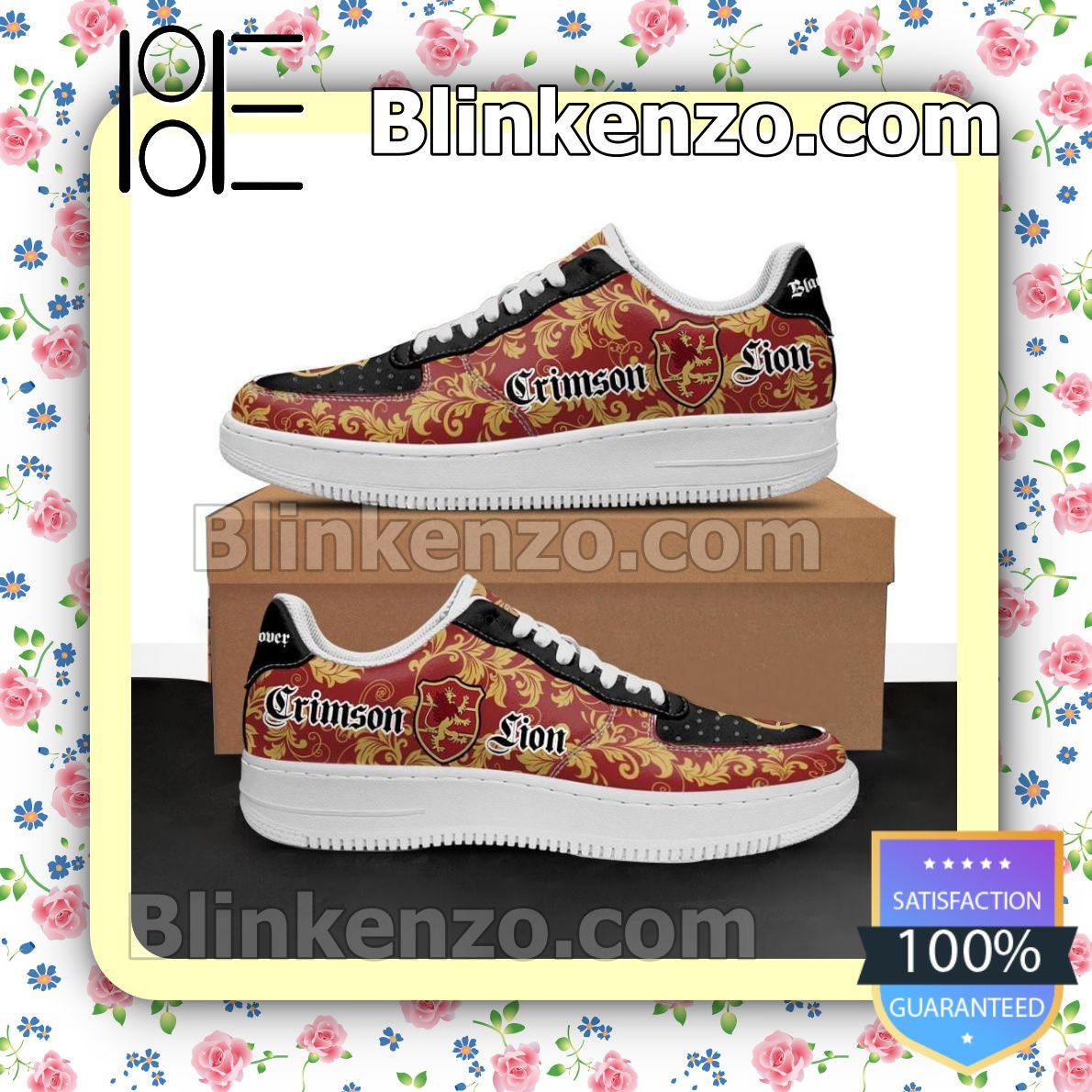 Official Black Clover Magic Knights Squad Crimson Lion Anime Nike Air Force Sneakers