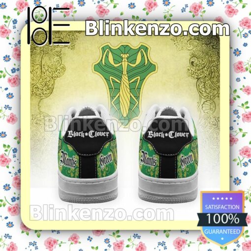 Black Clover Magic Knights Squad Green Mantis Anime Nike Air Force Sneakers b