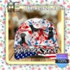Black Labrador American Flag Classic Caps