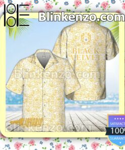 Black Velvet Doodle Art Beach Shirts