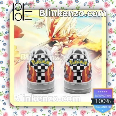 Blaziken Checkerboard Pokemon Nike Air Force Sneakers b
