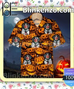 Bluetick Coonhound Pumpkin Halloween Collar Shirt