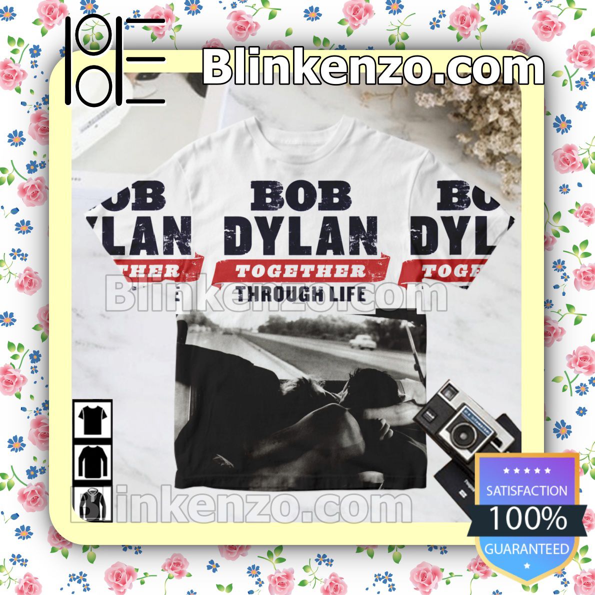 Bob Dylan Together Through Life Album Cover Custom T-shirts