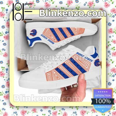 Boise State Broncos Logo Print Low Top Shoes a