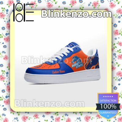 Boise State Broncos Mascot Logo NCAA Nike Air Force Sneakers a