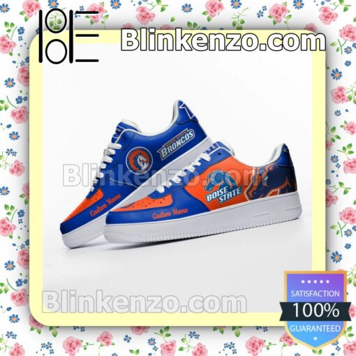 Boise State Broncos Mascot Logo NCAA Nike Air Force Sneakers b