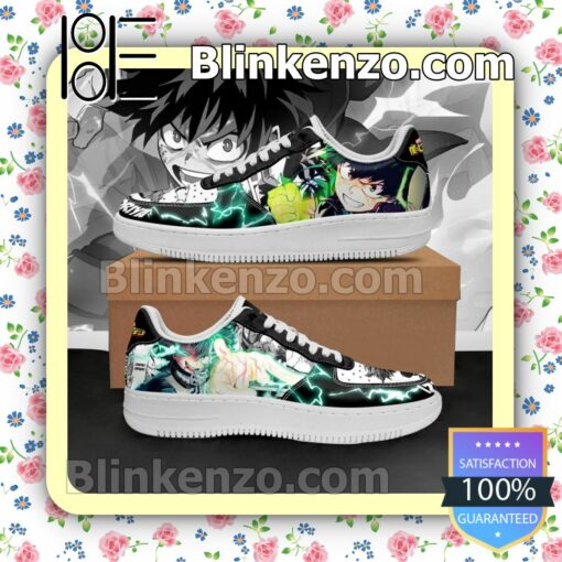 Boku No Hero Academia Izuku Midoriya Anime Nike Air Force Sneakers
