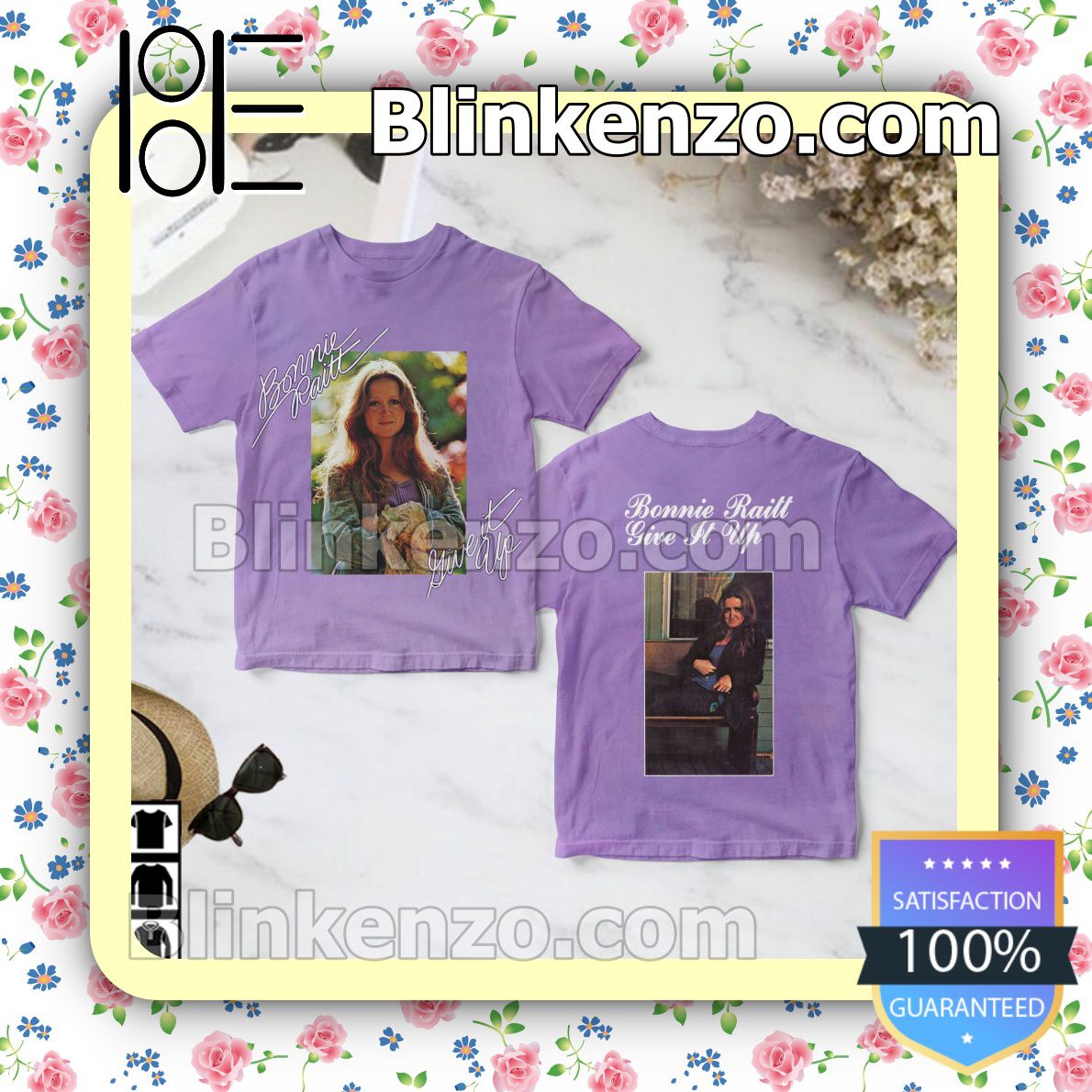Bonnie Raitt Give It Up Album Cover Custom T-shirts