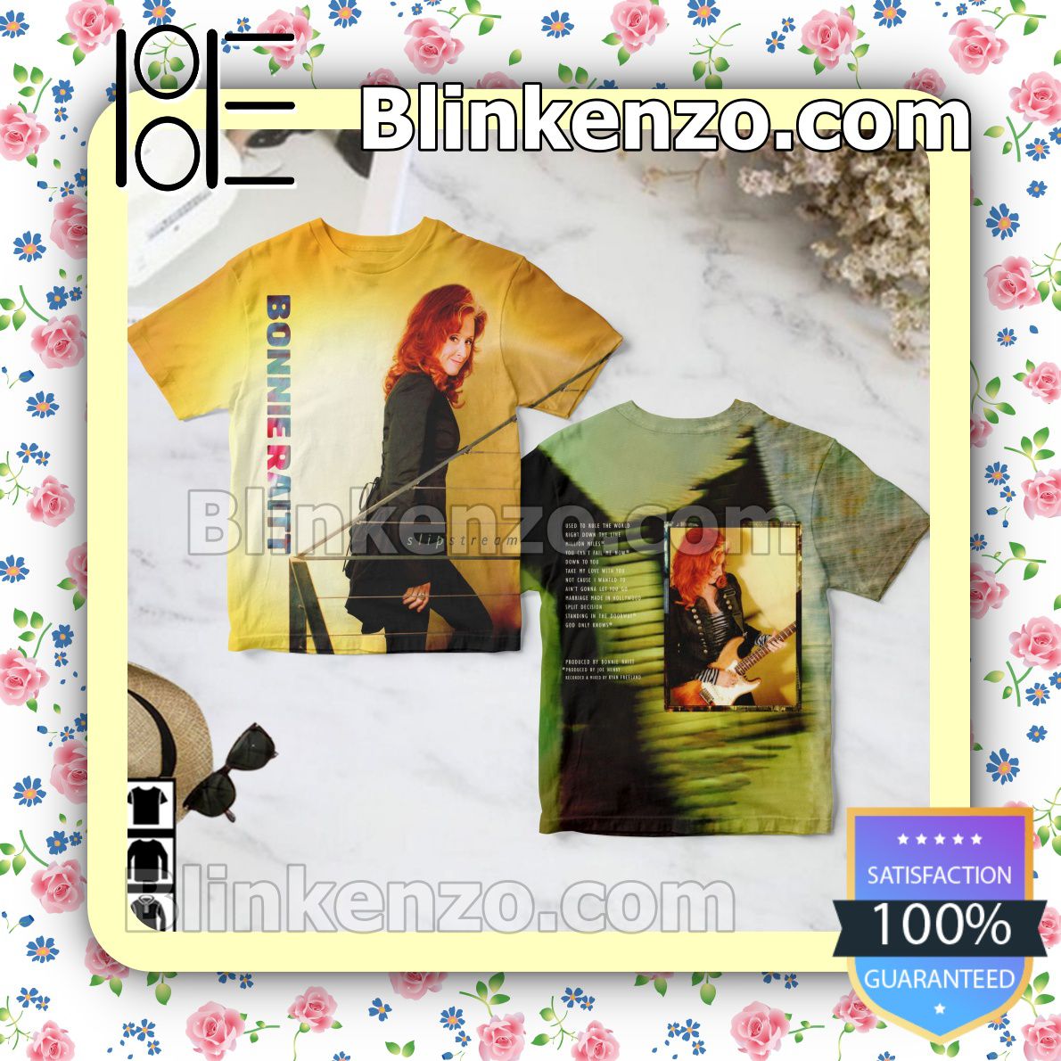 Bonnie Raitt Slipstream Album Cover Custom T-shirts