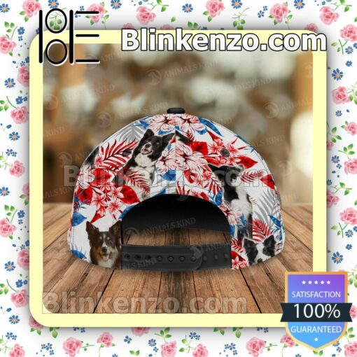 Border Collie American Flag Classic Caps a