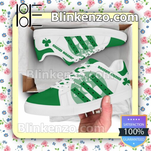 Boston Celtics Logo Print Low Top Shoes a