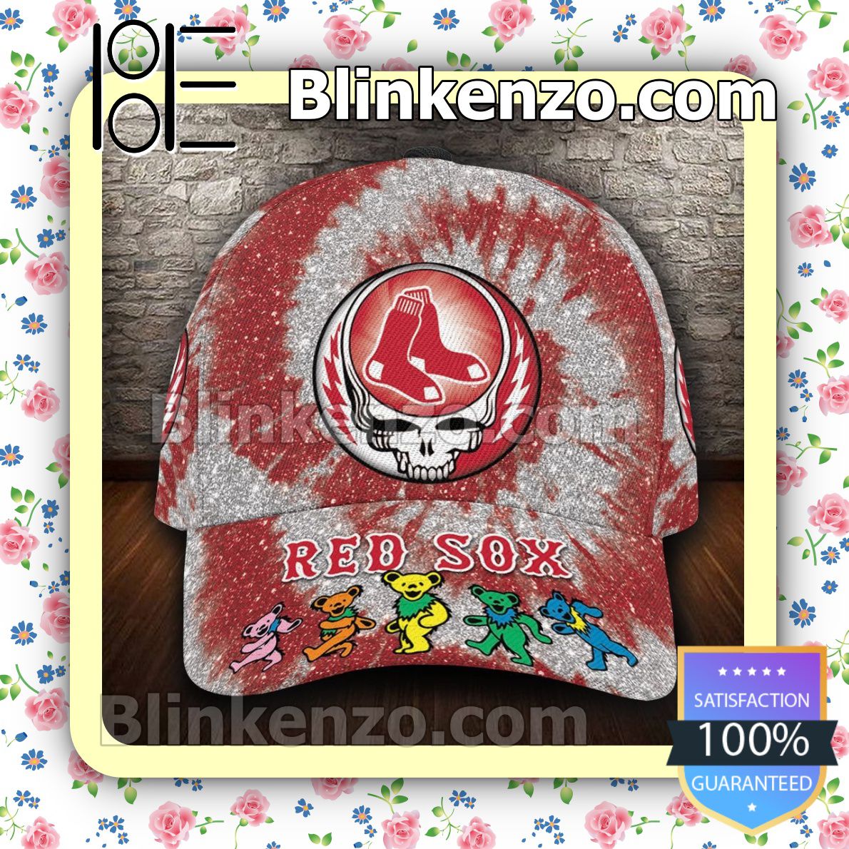 Boston Red Sox & Grateful Dead Band MLB Classic Hat Caps Gift For Men