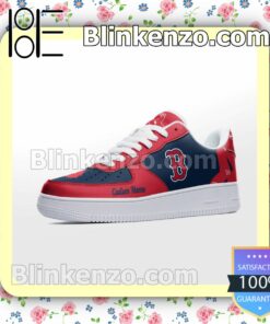 Boston Red Sox Mascot Logo MLB Baseball Nike Air Force Sneakers a