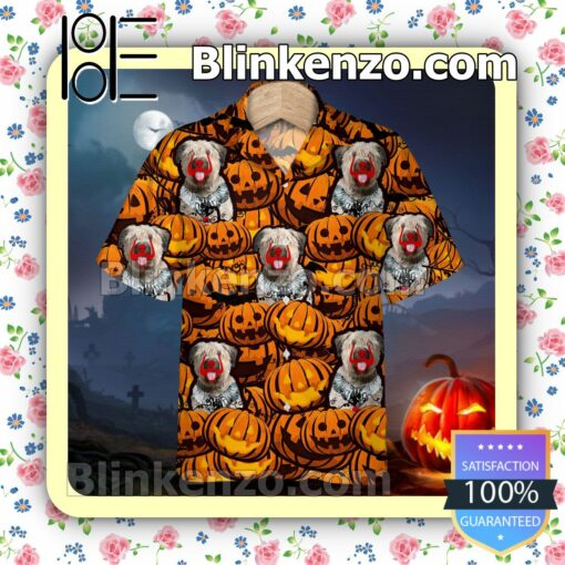 Bouvier des Flandres Pumpkin Halloween Collar Shirt