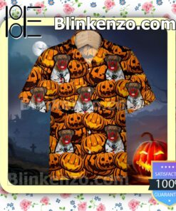Boxer Pumpkin Halloween Collar Shirt