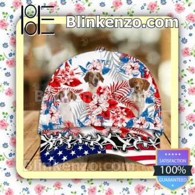Brittany American Flag Classic Caps