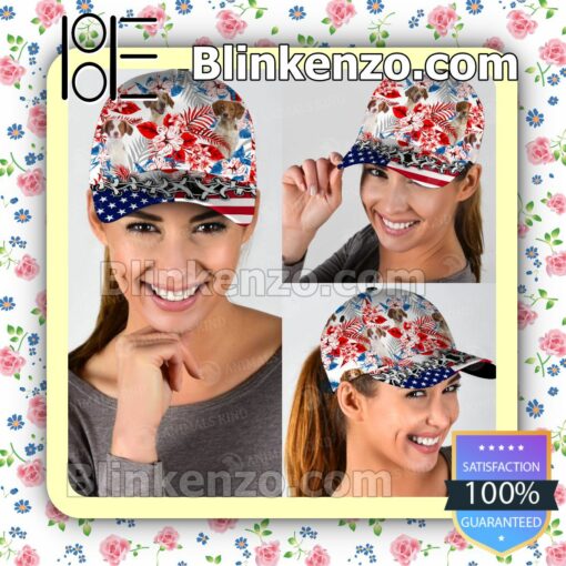 Brittany American Flag Classic Caps b