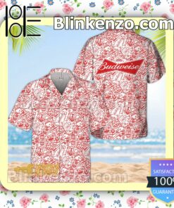 Budweiser Doodle Art Beach Shirts