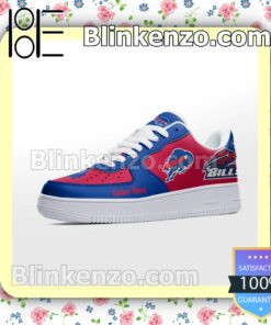 Buffalo Bills Mascot Logo NFL Football Nike Air Force Sneakers a